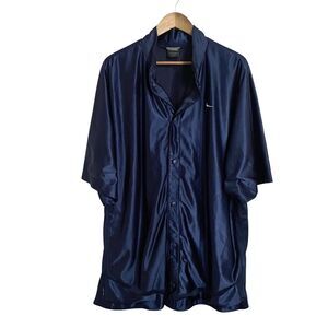 Nike Jersey Shirt DriFit Mens XXL 2x Basketball Warmup Athletic Snap Navy Blue